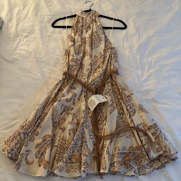 NWT Zara print dress with belt - Picture 4 of 4